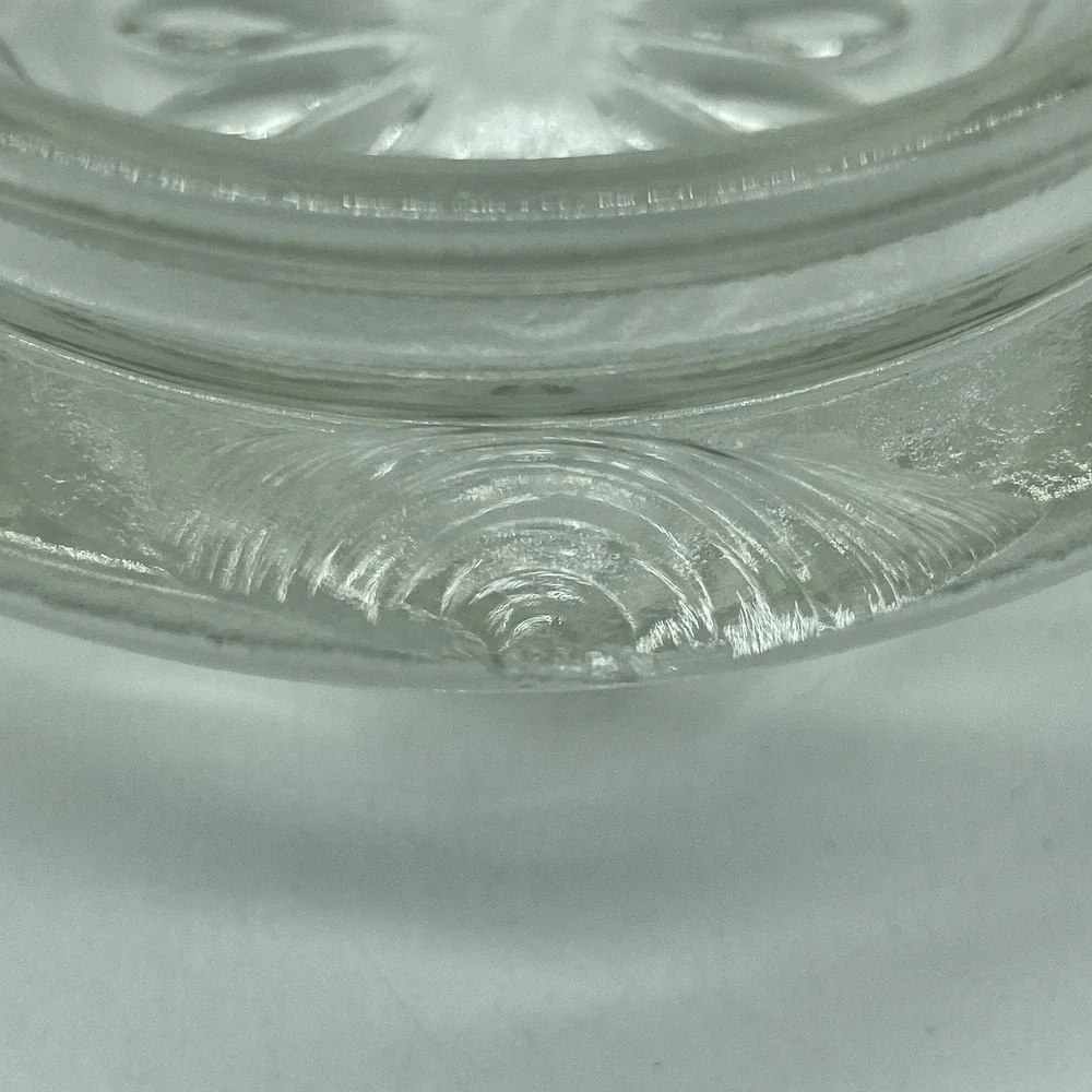 Anchor Hocking Wexford Clear Glass Apothecary Canister With Lid Diamond Pattern